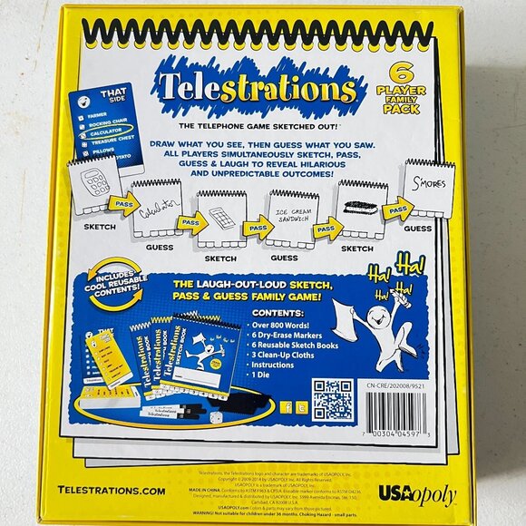 Telestrations Family Pack Game  6 Players  Ages 8+  Fun Sketch & Guess Game - Picture 4 of 5